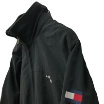 TOMMY HILFIGER / トミーヒルフィガー フルジップ スタンドカラー ナイロンジャケット 裏地メッシュ Mサイズ 黒 春ジャケット a-1273_画像6