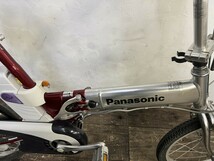 動作良好！Panasonic パナソニック 折り畳み電動自転車 OFFTIME オフタイム BE-EHW07R 18インチ 7段変速 バッテリー中身新品！_画像6