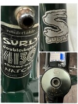 ヴィンテージ！希少！SURLY KARATE MONKEY サーリー カラテモンキー クロモリフレーム グリーン系 シングル 700C_画像9