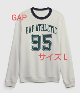 GAP スウェット ”ATHLETIC” アーチロゴ ／ユニセックスＬ 白／トレーナー タグ付き【新品未使用】