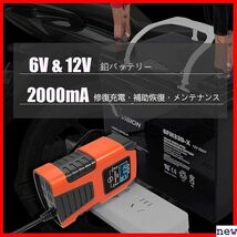 AUTOWHD 自動車＆バイク用 4-40Ah用 2A充電 テナンス充電 全自動 6Vと12V用バッテリー充電器 61_画像4