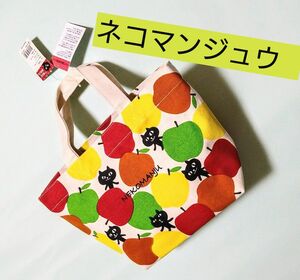 NEKOMANJU 猫 りんご BAG コットン ねこまんじゅう カラフル mini キャンバス バッグ Apple cats 