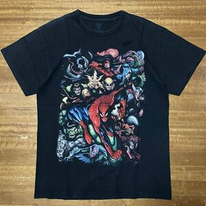 映画 MARVEL マーベル Tシャツ Mサイズ スパイダーマン ウルヴァリン アメコミ USA古着