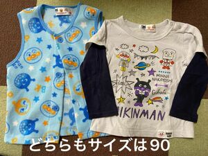 アンパンマン　ベストと長袖Tシャツの2点セット