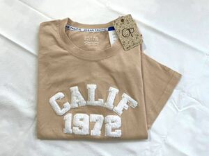  new goods #OP OCCANPACIFIC Ocean Pacific lady's short sleeves shirt XL beige CALIF large size 