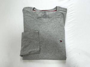 TOMMYHILFIGER トミーヒルフィガー メンズ 長袖カットソー XL グレー 長袖シャツ ロゴ