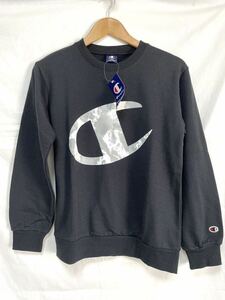 新品■Champion チャンピオン キッズ ロゴ トレーナー 130 ブラック 裏起毛