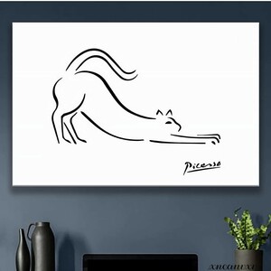  Picasso . that . art panel copy interior ornament part shop decoration equipment ornament . canvas abstract painting picture stylish animal wall art pattern change 
