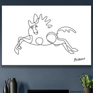 ピカソ 馬の絵 アートパネル 模写 インテリア 壁掛け 部屋飾り 装飾画 キャンバス 抽象画 絵画 おしゃれ ウォール アート 模様替え