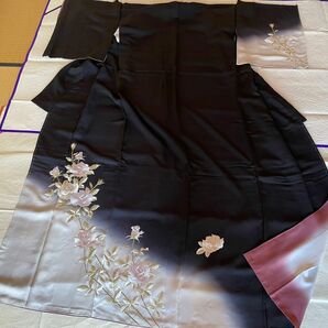 正絹　付下げ　 袷　刺繍　