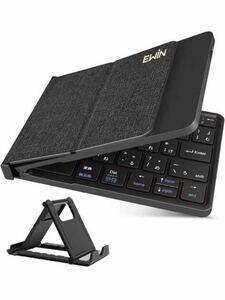 Ewin folding type Bluetooth5.1 keyboard Japanese arrangement wireless wireless .. input JIS arrangement thin type folding 3 pcs device switch mobile convenience 