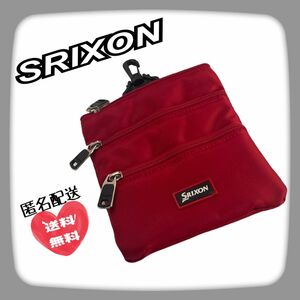 新品☆スリクソン ゴルフ ポーチ ボールポーチ レッド