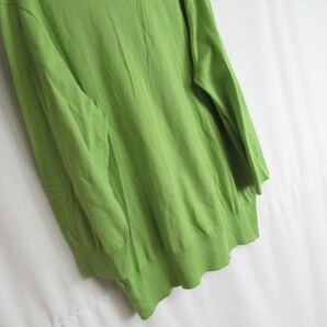 yoshie inaba シルク ニット スキッパー ポロシャツ セーター Mサイズ ヨシエイナバ セーター レディース グリーン 緑 トップス 春秋の画像6