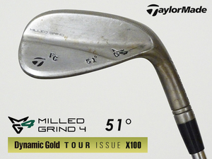 【8.0-8.5良品～美品】PGAツアー支給品 Taylormade MILLED GRIND 4 RAW ウェッジ 52→51度 xxxT 2ドット TOUR ISSUE X100 プロト 本物保証