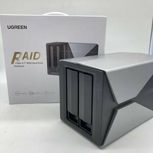 【通電のみ確認済】UGREEN 3.5インチ HDD ケース 2台 USB C 3.0 Type C接続 HDD ハードディスクケース /Y16475-R2