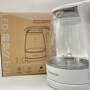 [ electrification only verification settled ]HAGOOGI is googi electric kettle glass 1L kettle white /Y16527-F3