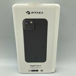 PITAKA iPhone14Plus ケース 1500Dアラミド繊維製 MagSafe対応 ワイヤレス充電対応 黒/Y16589-O2