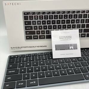 【通電確認済】Satechi スリム X3 Bluetooth バックライトキーボード マルチペア (スペースグレイ) (3ゾーン) /Y16614-A1