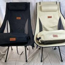 【2個セット】DesertFox アウトドア チェア 折りたたみ キャンプ 椅子 軽量 枕付き ハイバック （ブラック×ベージュ）/Y16706-K3_画像1