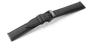 腕時計 レザー ベルト 22mm 黒 キリコスタ型押し 牛革 ピンバックル ブラック ar02bk-n-b 腕時計 バンド 交換