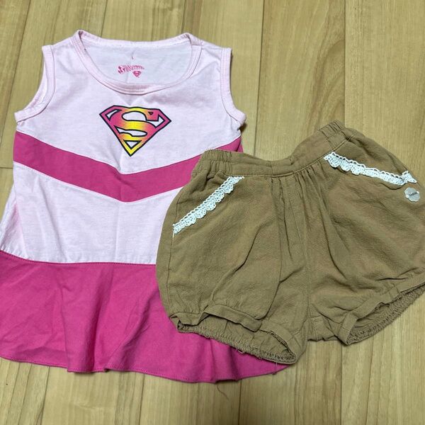 futafuta パンツ ベビー80サイズ Supermanタンクトップセット