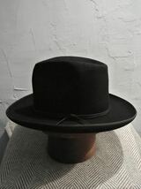 40s VINTAGE No.1 STETSON 7 1/8 57cm hat ヴィンテージ ステットソン オープンロード ウェスタンハット ブラック 黒 ジョニーデップ 50s_画像2