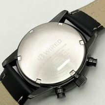 美品☆電池新品☆送料込☆セイコー SEIKO ワイアード WIRED クロノグラフ メンズ腕時計 TOKYO SORA ブルー/グリーン VD57-KJD0 AGAT420_画像10