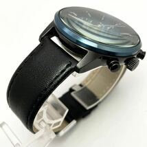 美品☆電池新品☆送料込☆セイコー SEIKO ワイアード WIRED クロノグラフ メンズ腕時計 TOKYO SORA ブルー/グリーン VD57-KJD0 AGAT420_画像6