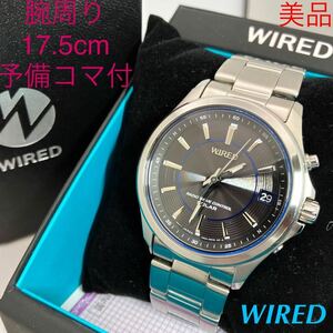 美品☆電波ソーラー☆送料込☆セイコー SEIKO ワイアード WIRED メンズ腕時計 ブラック 人気モデル 7B52-0AS0 AGAY009