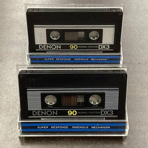 1606T デノン DX3 90分 ノーマル 2本 カセットテープ/Two DENON DX3 90 Type I Normal Position Audio Cassette