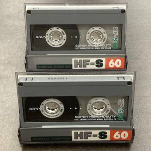 1623T ソニー HF-S 60分 ノーマル 2本 カセットテープ/Two SONY HF-S 60 Type I Normal Position Audio Cassette