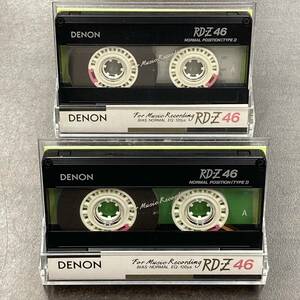 1714T デノン RD-Z 46分 ノーマル 2本 カセットテープ/Two DENON RD-Z 46 Type I Normal Position Audio Cassette
