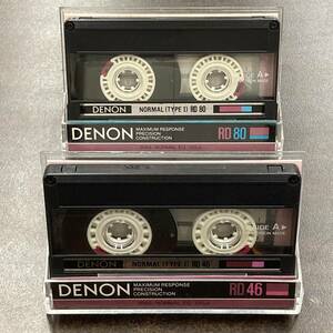 1731BT デノン RD 46 80分 ノーマル 2本 カセットテープ/Two DENON RD 46 80 Type I Normal Position Audio Cassette