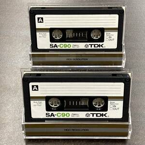 1802T TDK SA-C 90分 ハイポジ 2本 カセットテープ/Two TDK SA-C 90 Type II High Position Audio Cassette