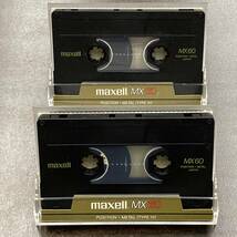 1826T マクセル MX 60分 メタル 2本 カセットテープ/Two Maxell MX 60 Type IV Metal Position Audio Cassette_画像1