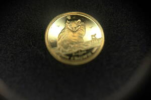 極上の状態 猫　ネコ　ねこ　金貨　金　Gold キャット　cat coin 1/25オンス　
