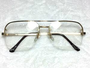 デッドストック ツーブリッジ ハーフリム 眼鏡 老眼鏡 M503 1.75 ビンテージ 未使用 セミオート メタル フレーム 昭和 レトロ