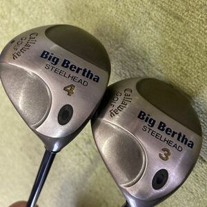 V992 キャロウェイ BIG BERTHA スチールヘッド 3.4W 2本セット 純正カーボンJV200 フレックスR