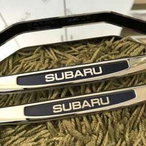 【SUBARU】スバル 純正 メッキ ナンバーフレーム 前後２枚セット