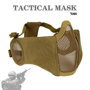 * Tacty karu airsoft mask mesh face guard ear protection attaching half cloudiness . not equipment cosplay special squad free size tongue *