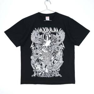 【送料無料】マキシマムザホルモン/MAXIMUM THE HORMONE/毒髑髏Tシャツ(白プリント)/半袖/ブラック/Lサイズ