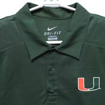 【送料無料】【未使用】NIKE/ナイキ/マイアミ大学 ハリケーンズ/DRI-FIT/Coaches Polo/ドライフィット ポロシャツ/27628X-MM1/海外Mサイズ_画像3