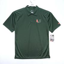 【送料無料】【未使用】NIKE/ナイキ/マイアミ大学 ハリケーンズ/DRI-FIT/Coaches Polo/ドライフィット ポロシャツ/27628X-MM1/海外Mサイズ_画像1