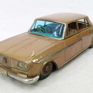 ブリキ イチコー TOYOPET CROWN トヨペットクラウンデラックスRS41 約32㎝ 1/14.5程度 欠品多数 箱無 薄茶 日本製 ICHIKO ヨコレの画像1