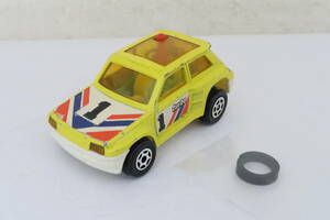 majorette MOTOR RENAULT 5TURBO 黄 #1 難有 ルノー サンクターボ 箱無 1/53? フランス製 ヨコ