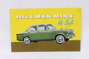  catalog ISUZU HILLMAN MINX Isuzu Hillman Minx approximately 13x20cm 1 sheets thing see opening 6 page *iko