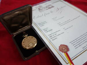  Patek * Philip pocket watch Breguet needle * Breguet figure 1941 year made YG archive attached at that time. original leather case attached 