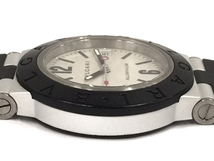 ブルガリ アルミニウム 自動巻 オートマチック 腕時計 メンズ シルバーカラー文字盤 稼働品 ファッション小物_画像4