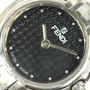 フェンディ クォーツ 腕時計 レディース ブラック文字盤 未稼働品 ファッション小物 純正ブレス FENDI