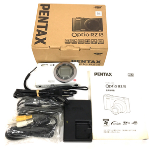 1円 PENTAX Optio RZ OPTIO RZ18 PEARL WHITE コンパクトデジタルカメラ C181159